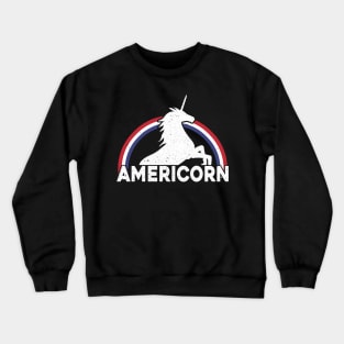 Americorn American Unicorn July 4th Gift Crewneck Sweatshirt